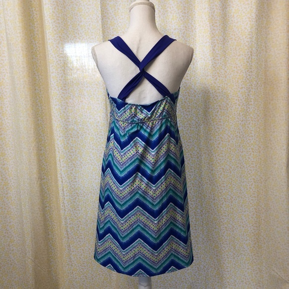 Title Nine Blue Multi Yoga Tennis Active Dress L - Picture 2 of 6
